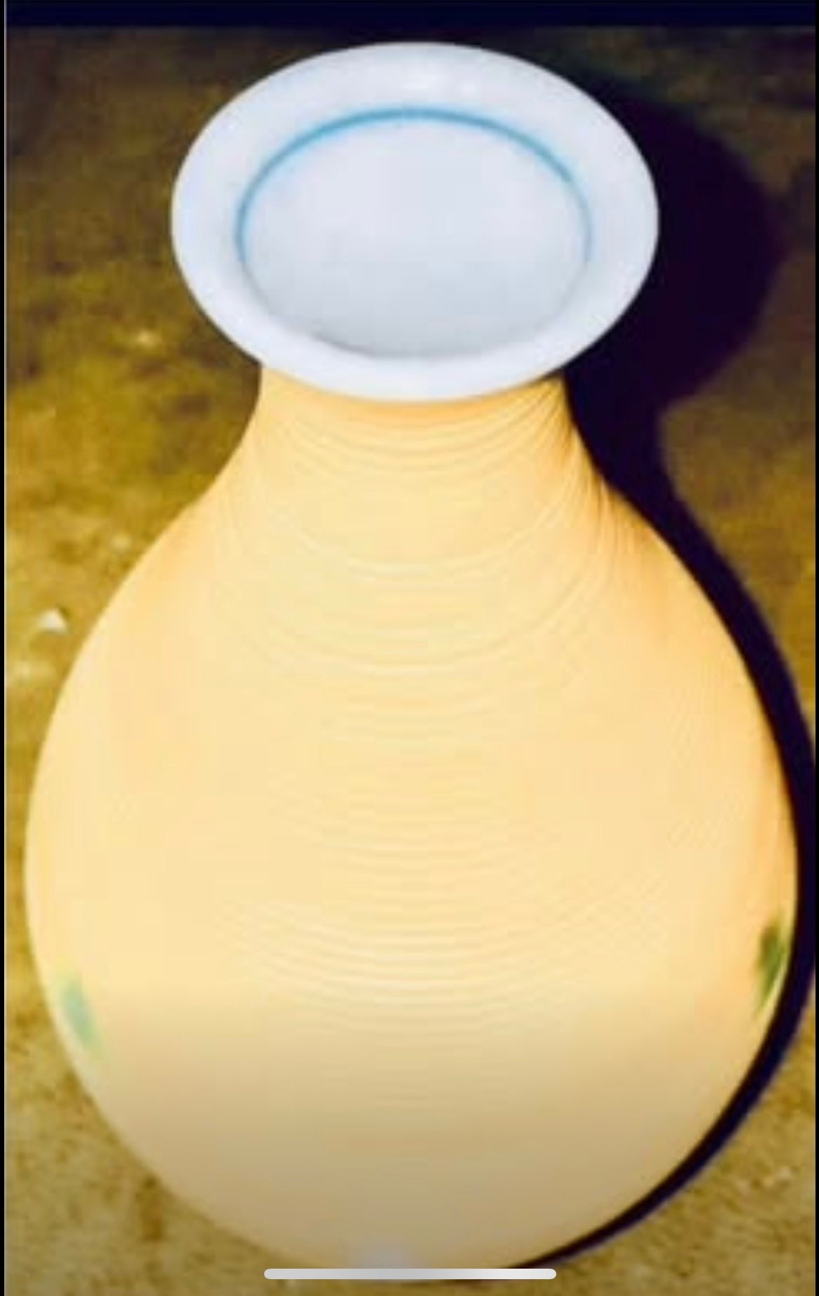 JAPANESE SAKE Vessel Signed Unusual Yellow Gourd Arita 14x8 cms. FREE POST