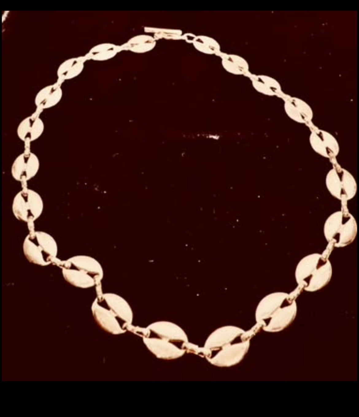 Vintage Gold Tone Choker Necklace-17 cms Boxed Free Post